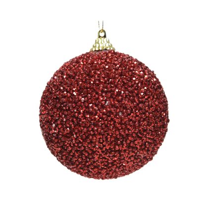 Boule de Noël mousse Decoris rouge 8cm