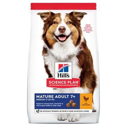 Hill's hondenvoer Science Plan Mature Adult 7+ kip 2,5kg