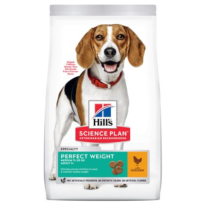 Hill's hondenvoer Science Plan Adult Medium Perfect Weight kip 2,5kg