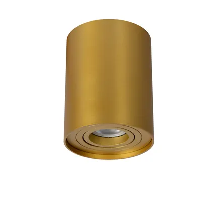 Lucide plafondspot Tube goud Ø9,6cm GU10 2