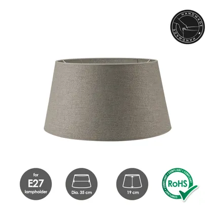 Home Sweet Home Time à lampe Melrose Gray rond - B: 35xd: 35xh: 19cm 2