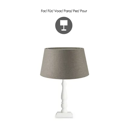 Home Sweet Home Time à lampe Melrose Gray rond - B: 35xd: 35xh: 19cm 7