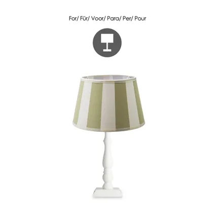 Home Sweet Home Tire à lampe classique Round Green / White - B: 20xd: 20xh: 13cm 7