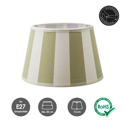 Home Sweet Home Tire à lampe classique Round Green / White - B: 20xd: 20xh: 13cm 9