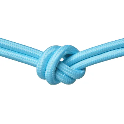 Câble pour luminaire textile Home Sweet Home bleu 3x0,75mm2 1m 3