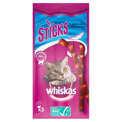 Whiskas catsticks zalm 18gr