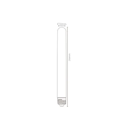 Ampoule LED crayon Lucide ambre 25cm T32 E27 5W 4