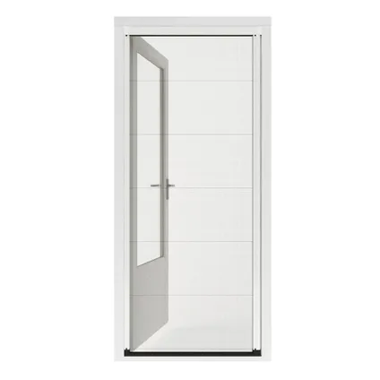 Moustiquaire de porte CanDo Premium V - Moustiquaire  plissée - Profilé blanc - Toile noir - 96x260cm