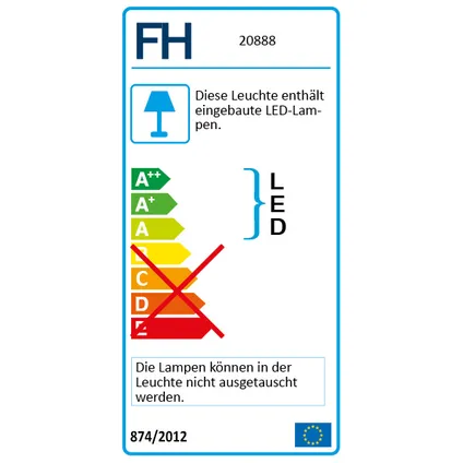 Fischer & Honsel plafondlamp LED met sensor Jaso BS bruin 24W 2