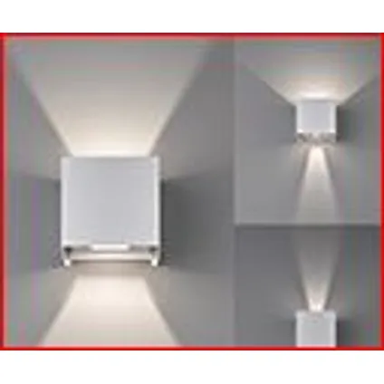 Fischer & Honsel wandlamp LED Wall wit 2x3W 2