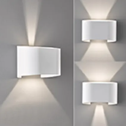 Fischer & Honsel wandlamp LED Wall wit 2x8W 5