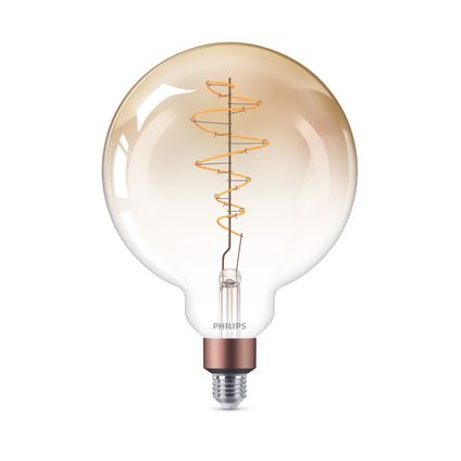 Ampoule LED spirale Philips ambrée E27 5W