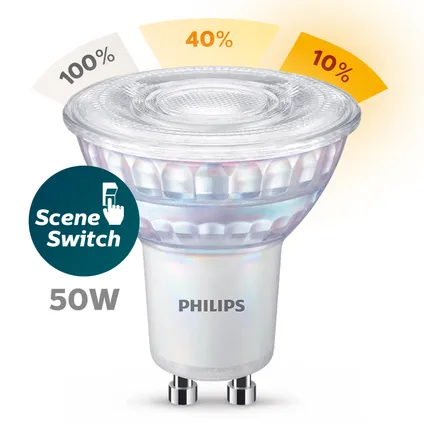 Verlengen Rusteloosheid Eigenwijs Philips ledlamp LEDClassic SceneSwitch GU10 7,5W