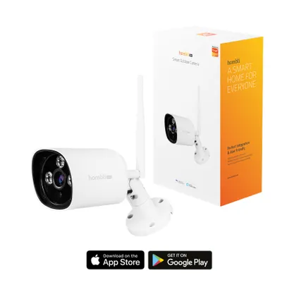 Hombli Slimme Beveiligingscamera voor buiten met WiFi - Full HD 1080p - Bewegingsdetectie met Nachtzicht - Live beeld via App - Wit 8