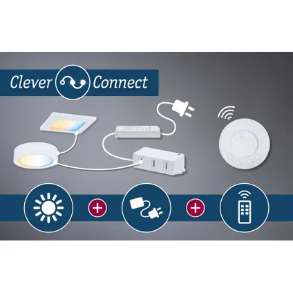 Kit starter Paulmann Clever Connect Mike blanc 2x2W 15