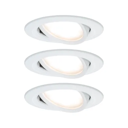 Paulmann spot encastrable LED Nova Coin 3-stepdim autour orientable blanc 3x6,5W