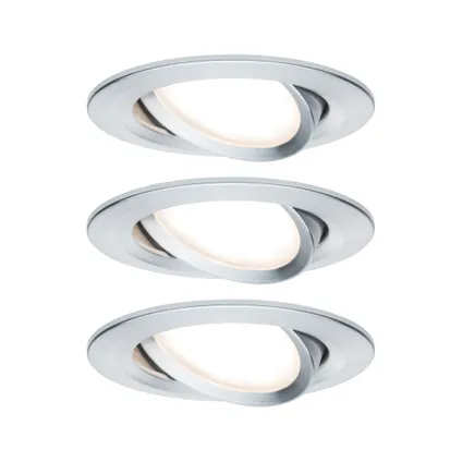 Paulmann spot encastrable LED Nova Coin 3-stepdim autour orientable aluminium 3x6,5W