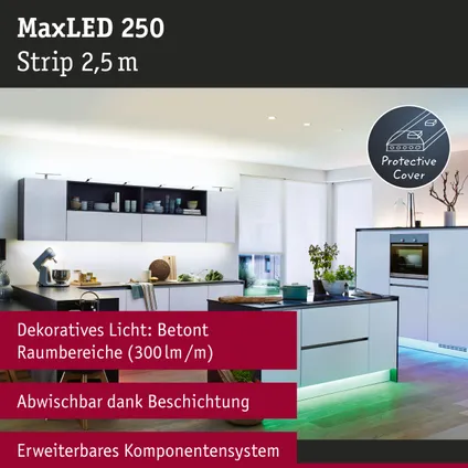 Paulmann ledstrip MaxLED 250 2,5m RGBW afdekking 17W 19