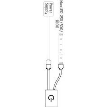 Commutateur tactile pour ruban LED Paulmann Function MaxLED métal argenté 24V DC max. 144W 14