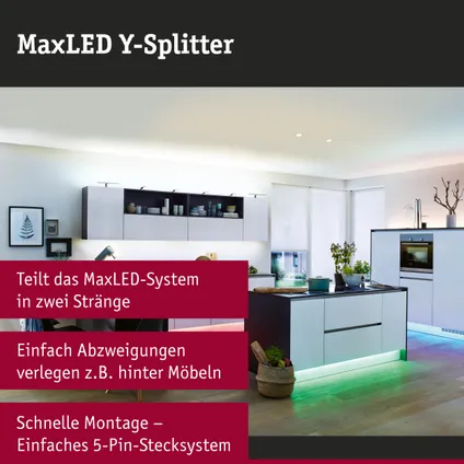 Paulmann Y-splitter voor MaxLED ledstrip wit kunststof 30cm 4