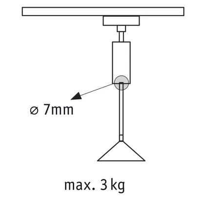 Paulmann hanglamp adapter URail zwart 10