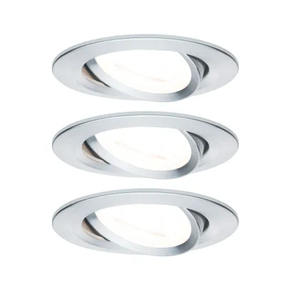 Paulmann spot encastrable LED Nova autour orientable 3-stepdim aluminium 51mm GU10 3x6,5W