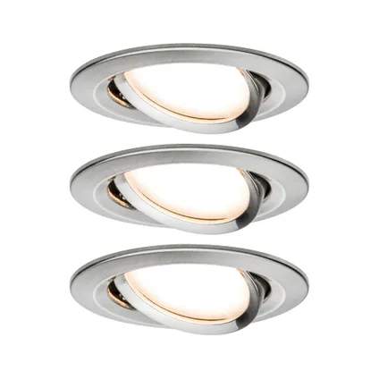 Paulmann spot encastrable LED Nova Coin autour orientable acier 3x6,5W