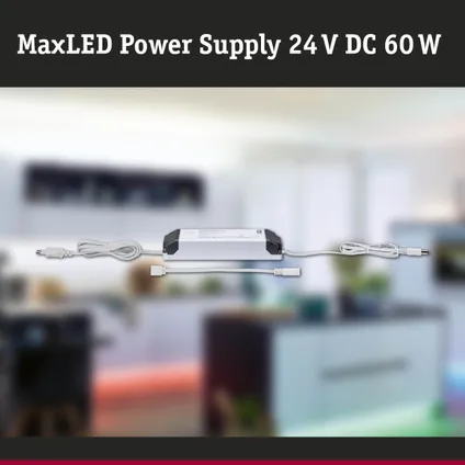 Alimentation électrique MaxLED pour ruban LED Paulmann plastique blanche 230/24V 60VA DC 7