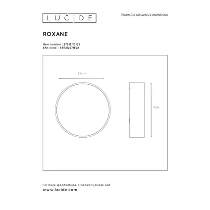Lucide plafondlamp Roxane zwart ⌀25cm 10W 5