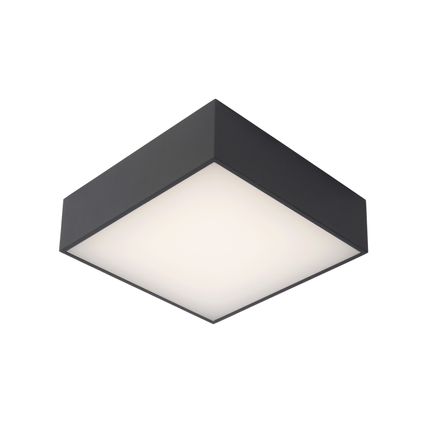 Lucide plafondlamp LED Roxane zwart vierkant 10W