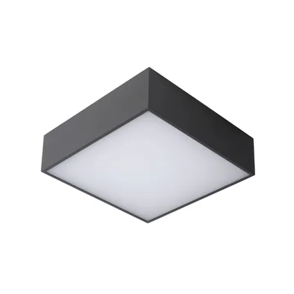 Plafonnier LED Lucide Roxane noir carré 10W 2