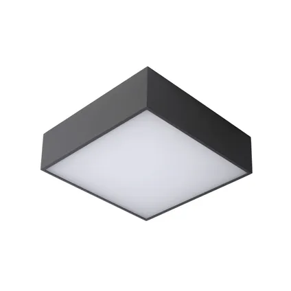 Plafonnier LED Lucide Roxane noir carré 10W 4