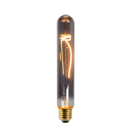 Ampoule LED crayon Lucide fumée 20cm T32 gradable E27 5W
