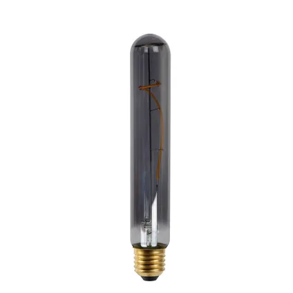 Ampoule LED crayon Lucide fumée 20cm T32 gradable E27 5W 2