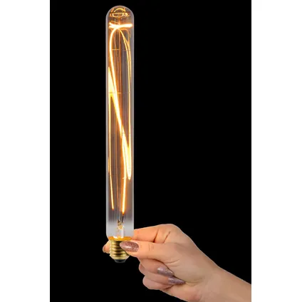 Ampoule LED crayon Lucide fumée 30cm T32 gradable E27 5W 2