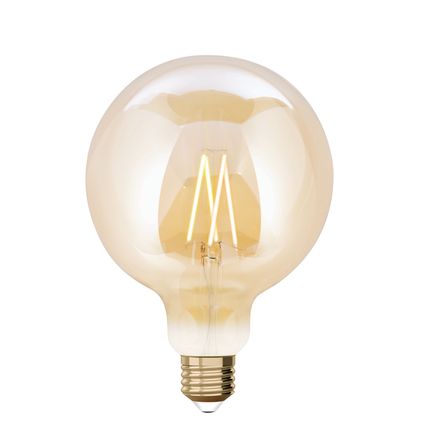 Ampoule LED filament iDual G125 ambre E27 G10