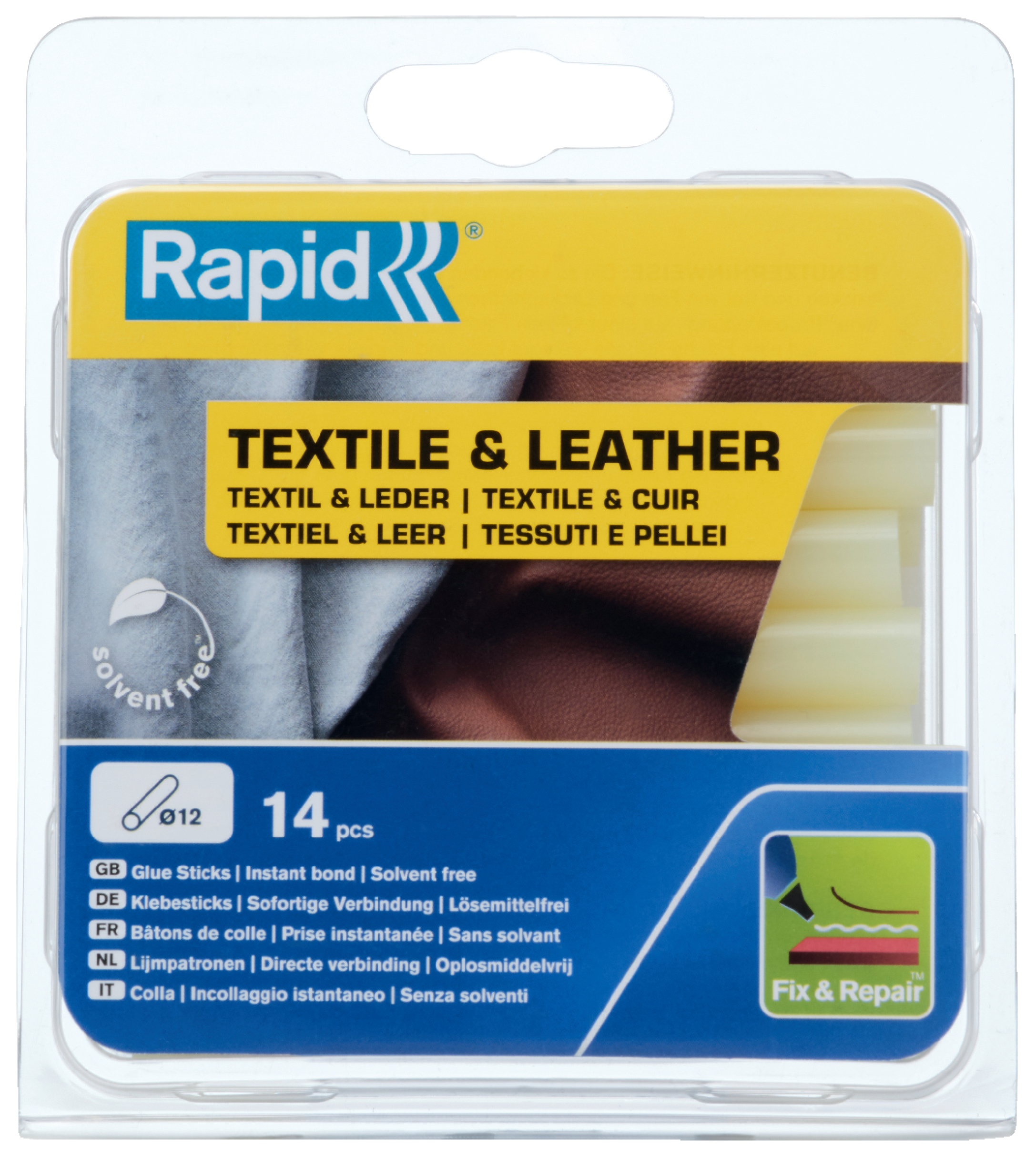 verwarring bijtend logo Rapid lijm voor Textiel,leer en vezelachtige materialen