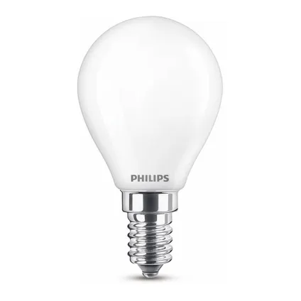 Ampoule LED sphérique Philips blanc froid E14 6,5W 8