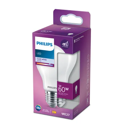 Ampoule LED Philips blanc froid 7W E27 4