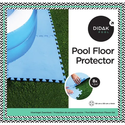 Protection de sol pour piscine Didak Pool bleu lisse 50x50cm 5