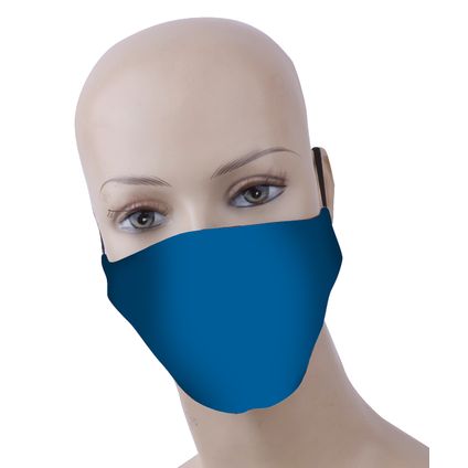 Busters wasbaar mondmasker polyester/katoen blauw – 3 stuks