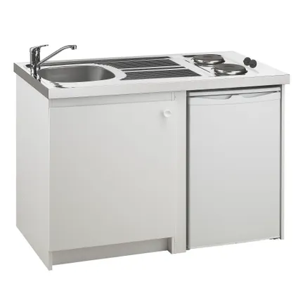 Kitchenette Eco aanrecht RVS 120x60x5cm met 2 ingebouwde kookplaten 2x1500W  3