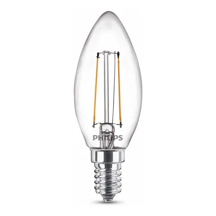 Ampoule LED bougie Philips blanc chaud E14 1,4W 2
