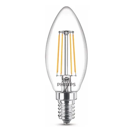 Philips ledlamp kaars E14 4,3W warm wit 2 stuks 4