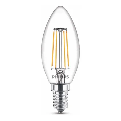 Ampoule LED bougie Philips blanc chaud E14 4,3W 3 pièces 3