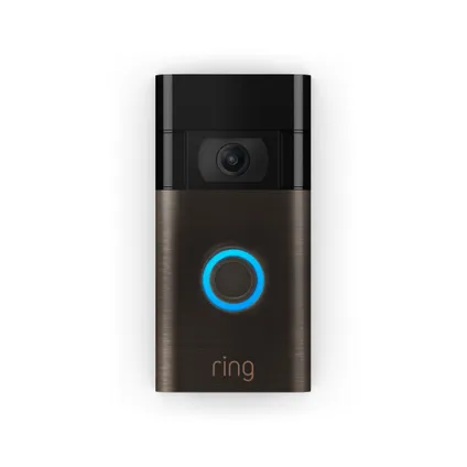 Ring video deurbel - draadloos - 1080p HD-video - WiFi - brons