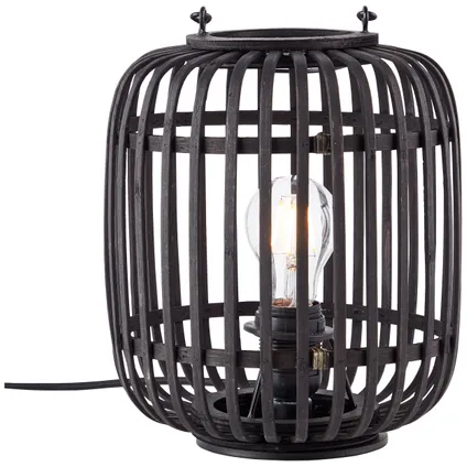 Brilliant tafellamp Woodrow bamboe zwart E27 6