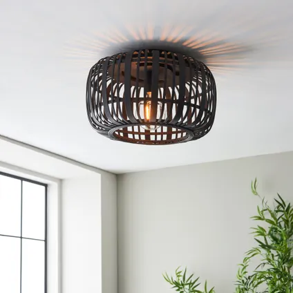 Brilliant plafondlamp Woodrow zwart ⌀40cm E27 3