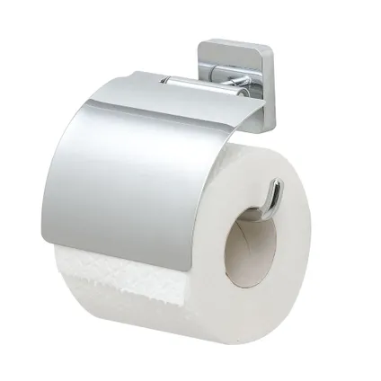 Porte-rouleau de papier toilette avec couvercle Onu chrome