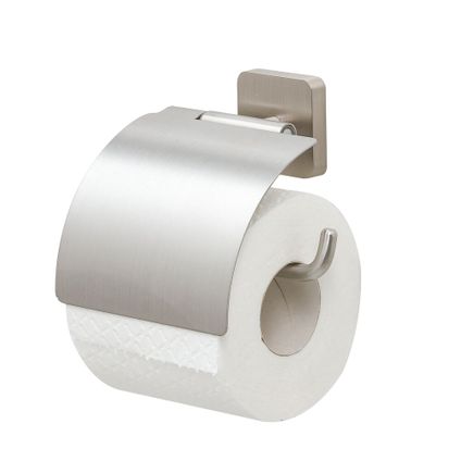 Porte-rouleau de papier toilette avec couvercle Tiger Onu acier inoxydable brossé